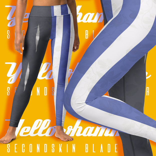 Women's : Blue and Grey Goliath : Yoga Leggings