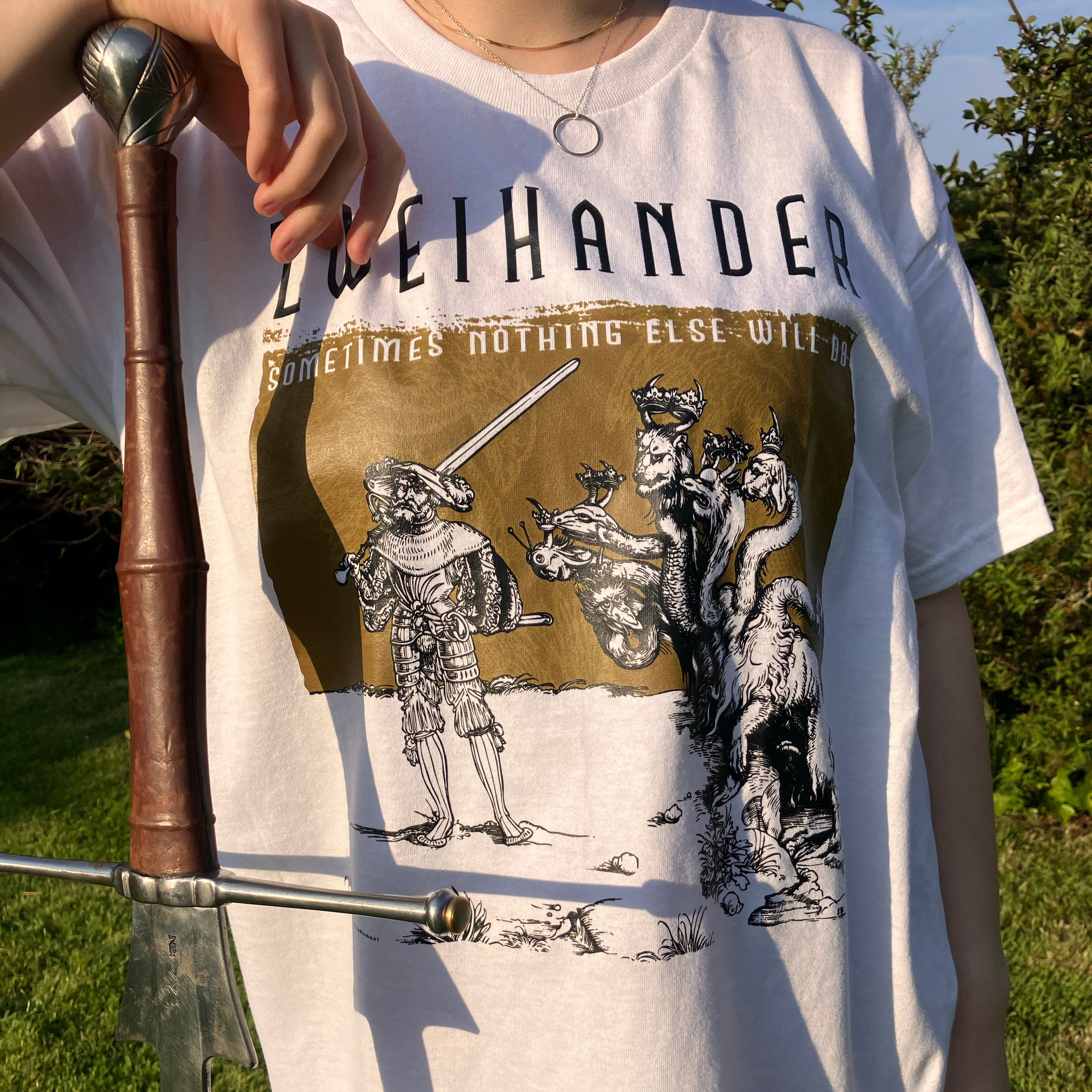 HEMA White Streetwear : Zweihander : Unisex T-shirt