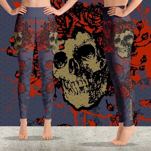 Yellowhammer SKULLS & ROSES Apocalypse 1333 Yoga Leggings