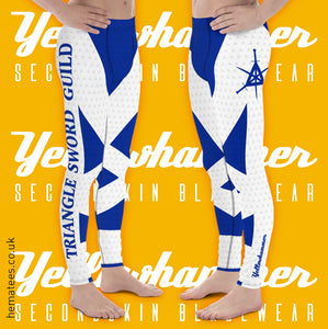 Men's Yellowhammer blue custom Triangle Sword Guild leggings