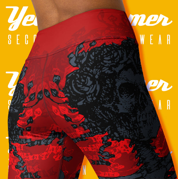 Women's : Skeleton and Roses : Yoga Leggings