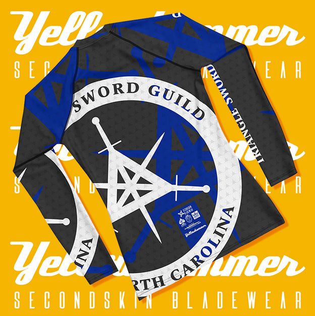 Men's Yellowhammer Custom black Triangle Sword Guild rashguard