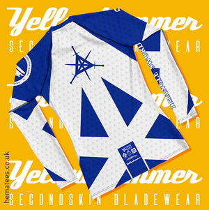 Men's Yellowhammer Custom Triangle Sword Guild blue rashguard