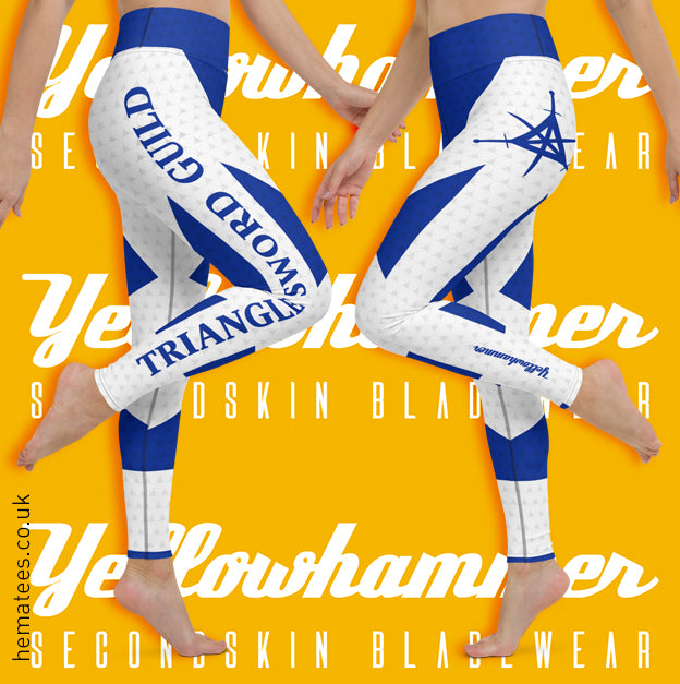 Women's : Triangle Sword Guild - Blue : Custom Yoga Leggings