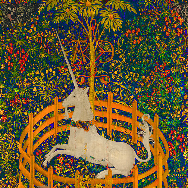 Men's : The Unicorn Rests In A Garden : Rashguard