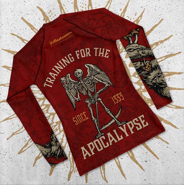 Men's : RED "Training for the Apocalypse since 1333" : Rashguard