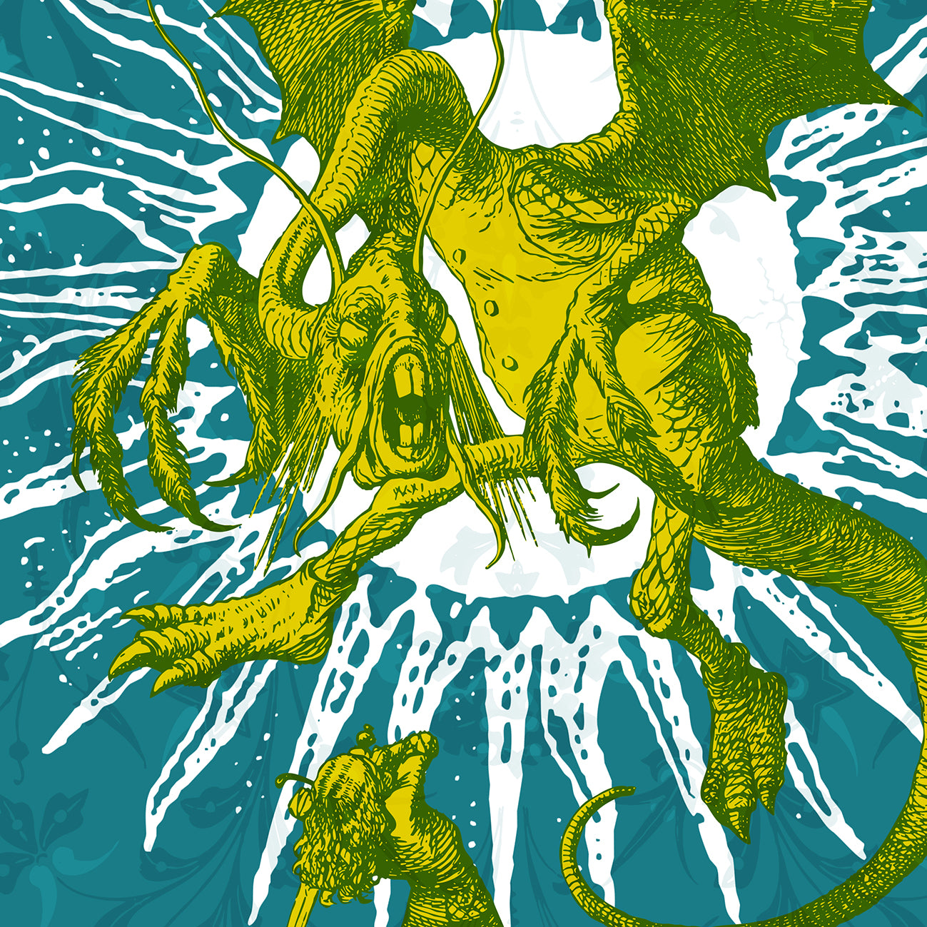 Women's : Jabberwocky, Mythcal Beast : Yoga Leggings