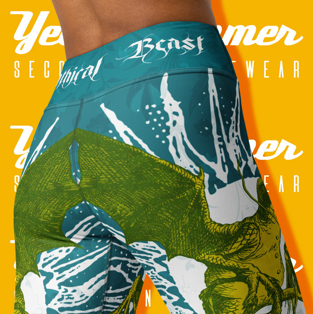 Women's : Jabberwocky, Mythcal Beast : Yoga Leggings