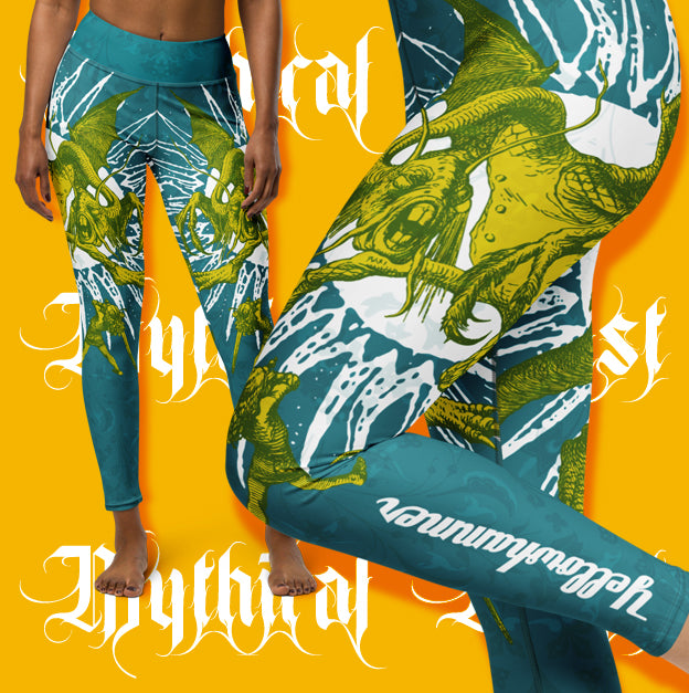 Women's : Jabberwocky, Mythcal Beast : Yoga Leggings
