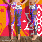 Women's Yellowhammer: Day of the Dead leggings - Hematees