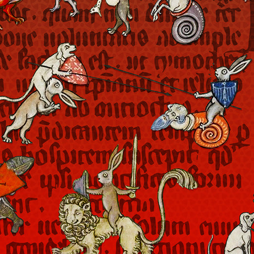 Women's Yellowhammer Manic Medieval Marginalia Rabbits leggings – Hematees