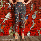 Women's Yellowhammer Manic Medieval Marginalia Rabbits leggings - Hematees