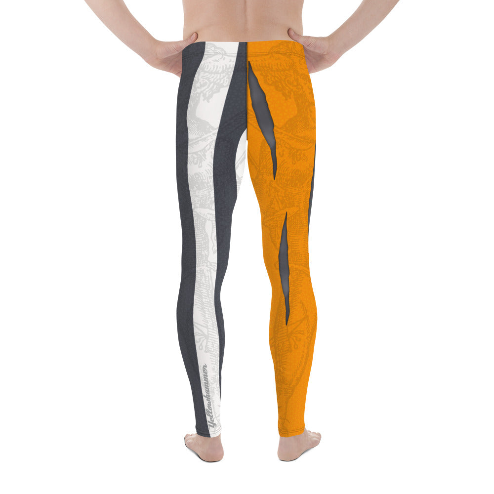 Men's Yellowhammer Orange and Grey Goliath leggings - Hematees